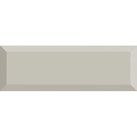 Hawthorne Scholarly Gray Beveled Ceramic Tile - Glossy