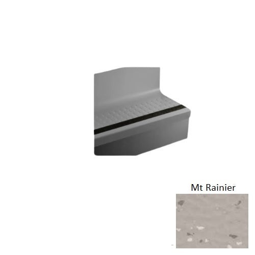 Raised Round Rubber Stair Tread with Riser