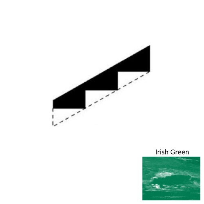 Marbleized Irish Green Rubber Stringers - Smooth