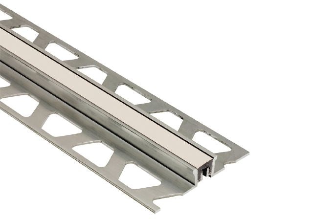 Dilex Ksn Movement Joint Metal Tile Edging Trim - Aluminum With Cream Insert
