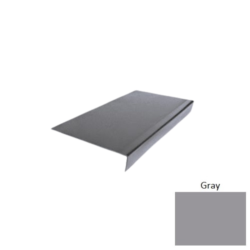 Flextones Gray Type 900 Distinct Designs Rubber - 12 1/2" X 72" Stair Tread - Hammered