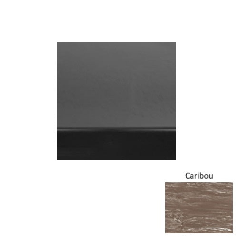 Marbleized 71 Caribou Light Duty With One 2 Inch Strips Rubber (Rd) With Safety Yellow Abrasive Strip Stair Tread - Smooth