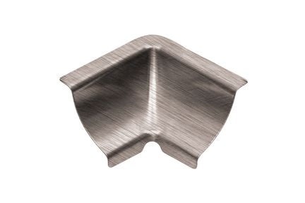 Dilex Ehk 2 Way 90 Degree Inside Corner Metal Tile Edging Trim - Brushed Stainless Steel - 1" X 1 1/2"