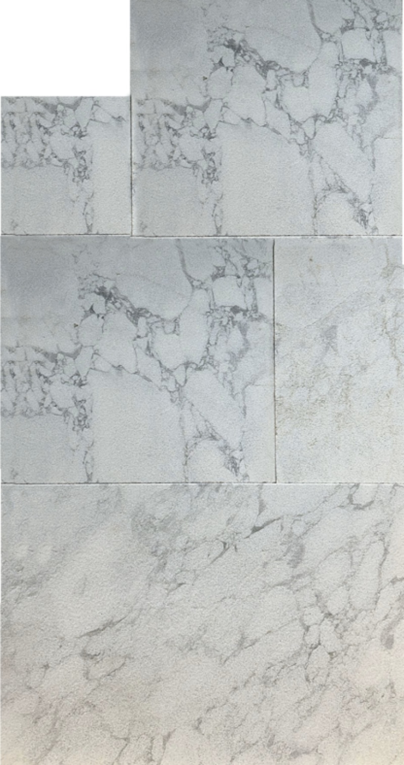 Water Lilies Marble Versailles Pattern - Sandblasted - Various Sizes