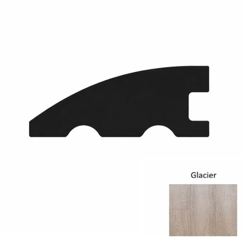 Designer Glacier Hardwood Moulding / Trim - 78" Reducer - Wire Brushed