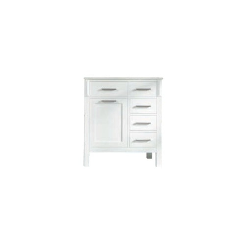 Fawna White Wood Freestanding Single Sink Bathroom Vanity