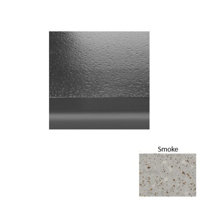 Renew 95 Smoke Hammered With Riser Rubber (Sq) Stair Tread With Dupont Kevlar - Hammered
