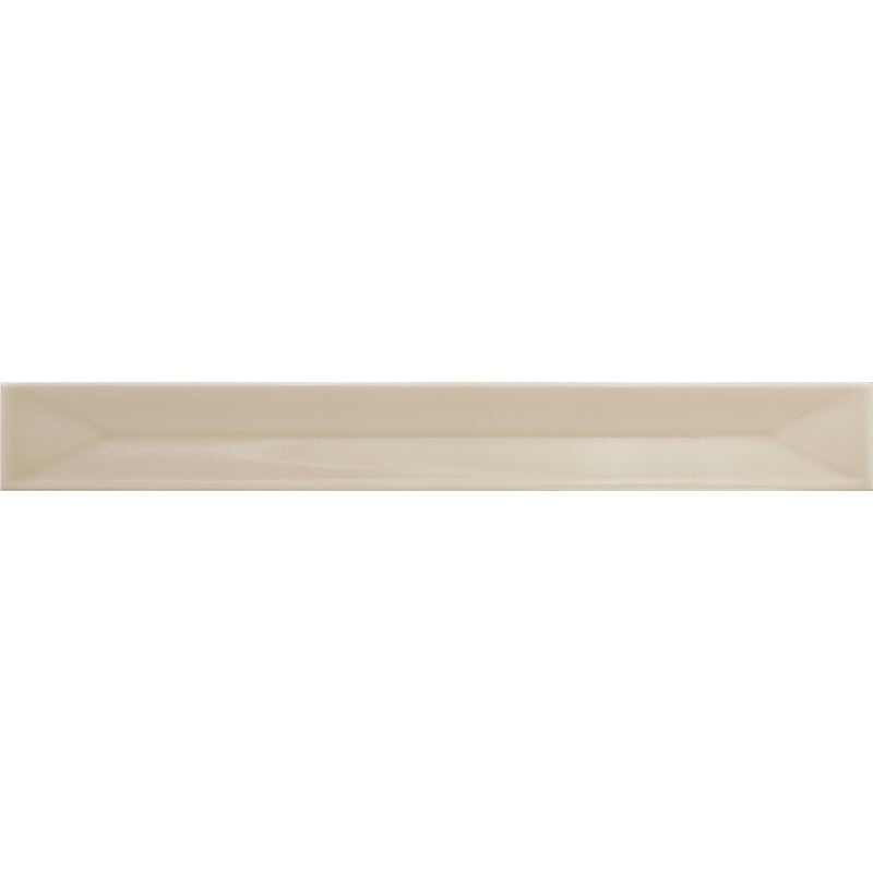 Flatiron Deco Sand Ceramic Tile - Glossy - 2" X 16"