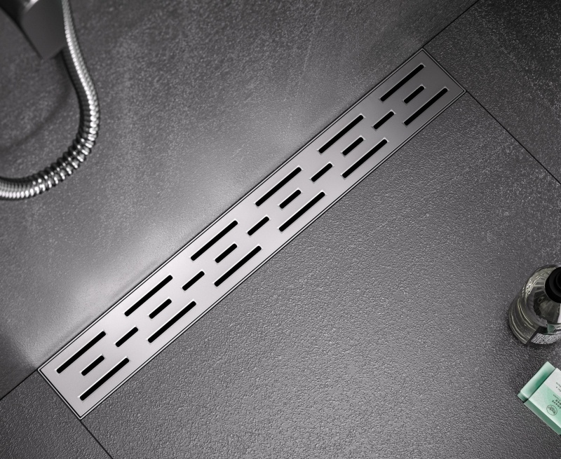 Hb.Ldl.12S Linear Floor Drain - Brushed