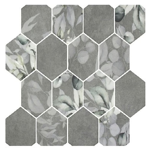 Botanicals Daphne Glass Mosaic - 3" Hexagon - Matte