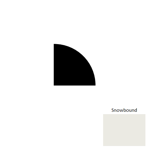 Johnsonite Snowbound Rubber Moulding / Trim - 1/2" X 8 Ft (96") X 1/2" Millwork Quarter Round - Millwork Quarter Round