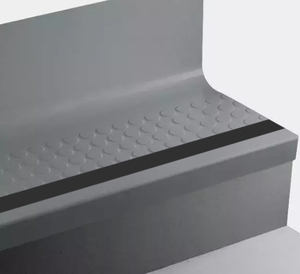 Johnsonite Harbour Raised Round Rubber Stair Tread Trim