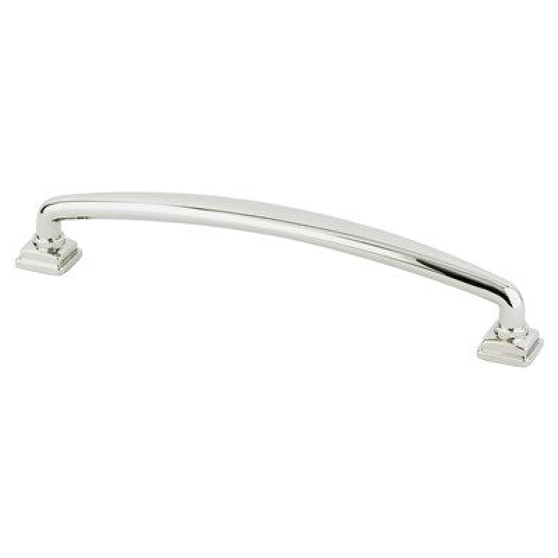 Berenson Tailored Traditional Zinc Handle Pulls - Polished Nickel - 6 5/16" (160 Mm) Center To Center