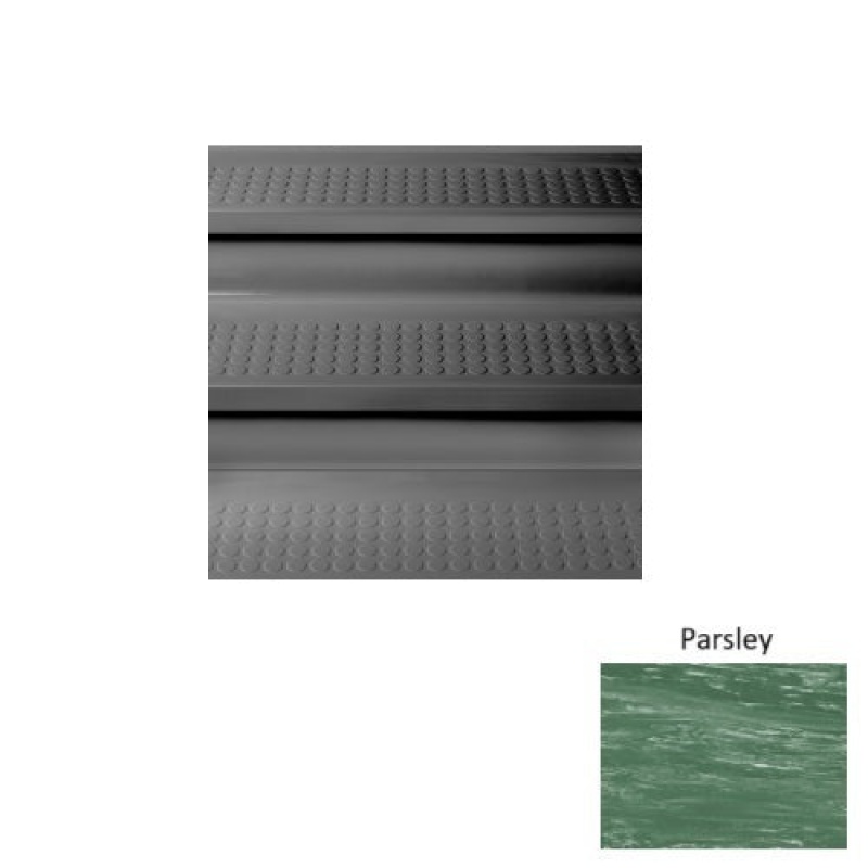 Marbleized 98 Parsley Vantage Raised Circular Rubber (Sq) Stair Tread - Textured