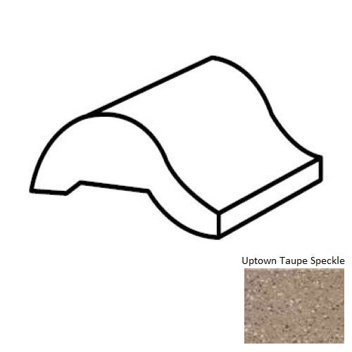 Keystones Unglazed Mosaic Uptown Taupe Speckle Porcelain Floor Trim