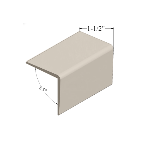 Clay Vinyl Corner Wall Guard 1 1/2" x 1 1/2" x 96"