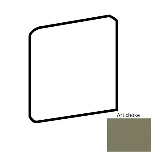 Bright & Matte Artichoke Ceramic Wall Trim - 4 1/4" X 4 1/4" Bullnose Outcorner