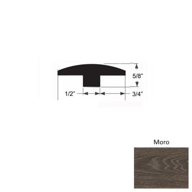 Lago Moro Hardwood Moulding / Trim - 2" x 78" T Molding - Urethane