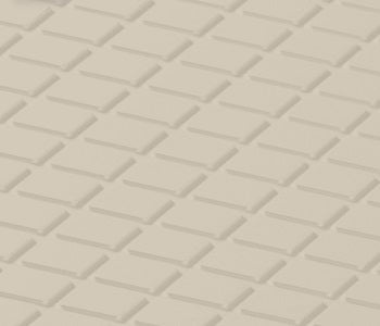 Johnsonite Almond Diamond Solid Color Rubber Tile - Textured - 24" X 24"