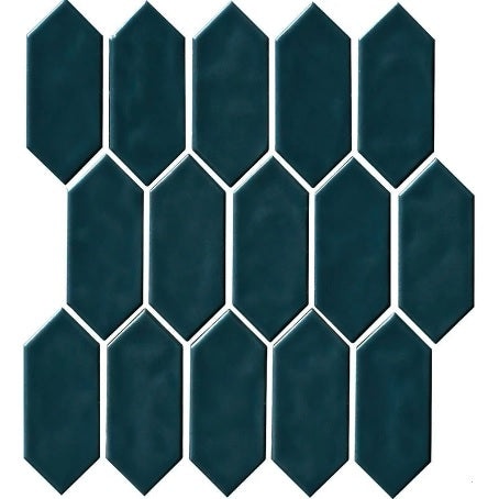 Artezen Deep Blue Ceramic Mosaic - 2" X 5" Picket - Glossy