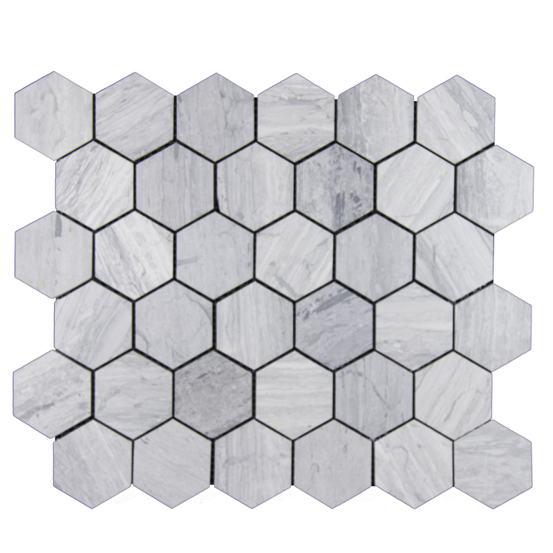 Haisa Blue Marble Mosaic - 2" Hexagon - Honed, Per Pack: 20 Enter Quantity In Sheets