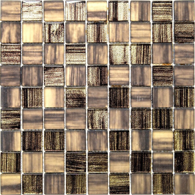Netherlands Mondrian Charcoal Glass Mosaic