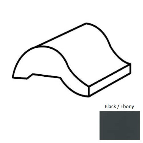Keystones Unglazed Mosaic Black / Ebony Porcelain Trim