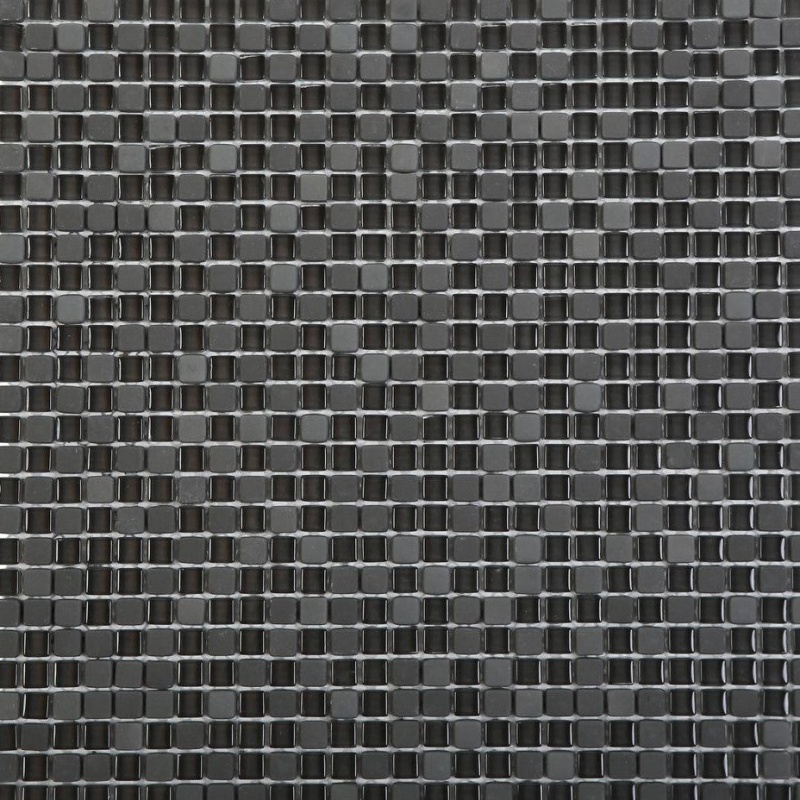 Apex Dark Grey Glass Mosaic 3/8" X 3/8"