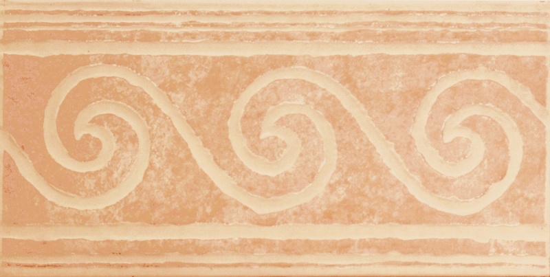 Sicilian Salmo Deco Ceramic Tile - Satin - 6 1/2" x 13"