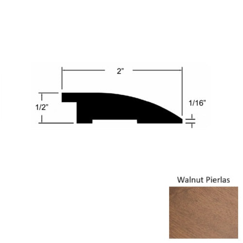 Provence Iii Walnut Pierlas Hardwood Moulding / Trim - 2" X 78" Reducer - Urethane