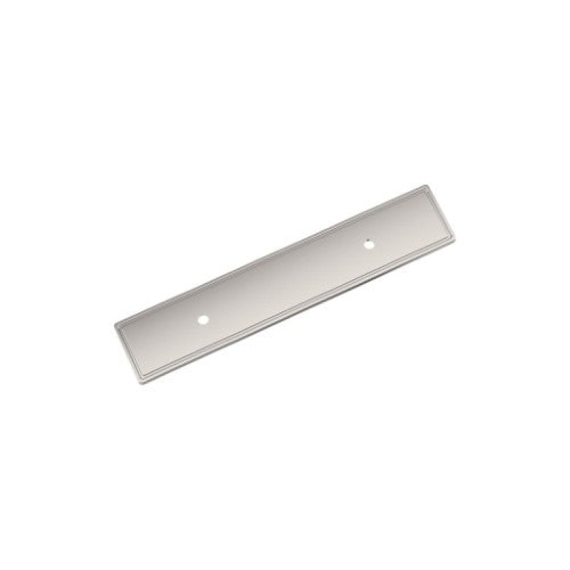 Thoreau Zinc Pull Cabinet Backplate - Polished Nickel