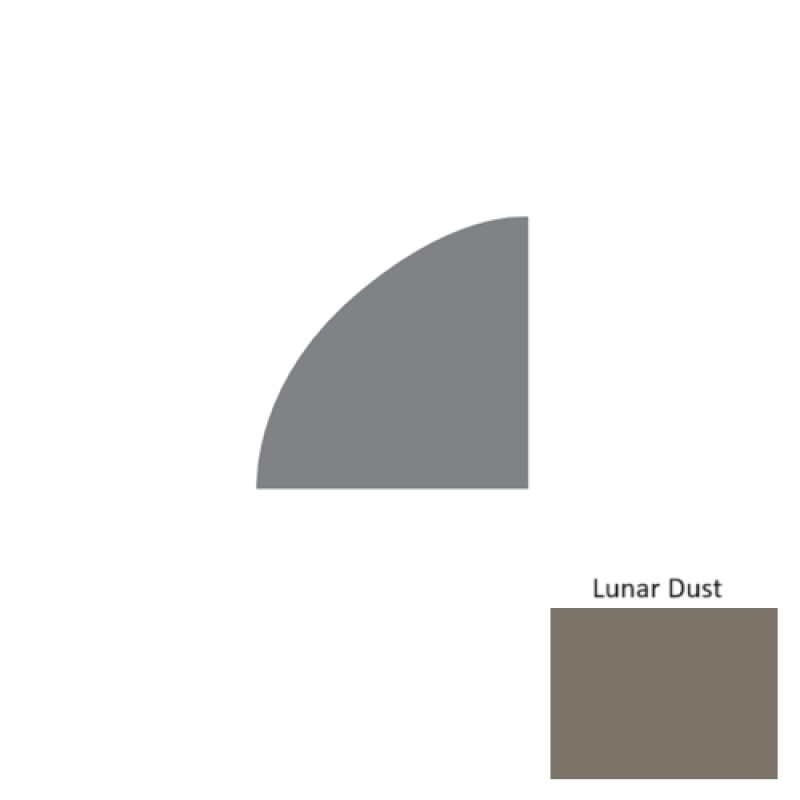 Contours Lunar Dust Rubber Quarter Round - Satin - 1/2" X 12 Ft