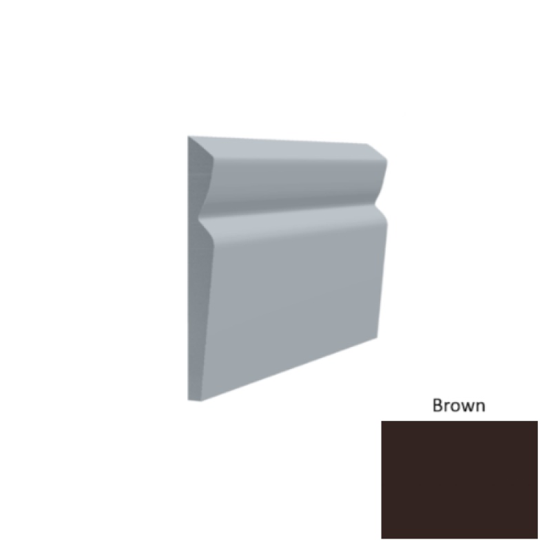 Contours #80 Divine Brown Rubber Profiled Wall Base - Satin - 4 1/2" X 8 Ft