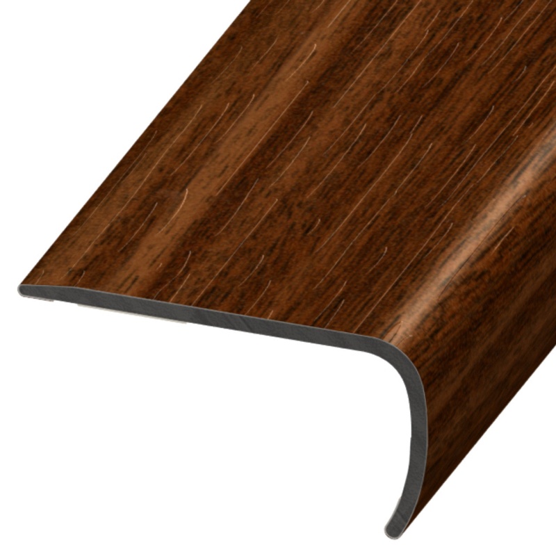 Standard Color Newport Mahogany Luxury Vinyl Moulding / Trim - 1" x 94" Versa Edge Stair Nose - Aluminum Oxide