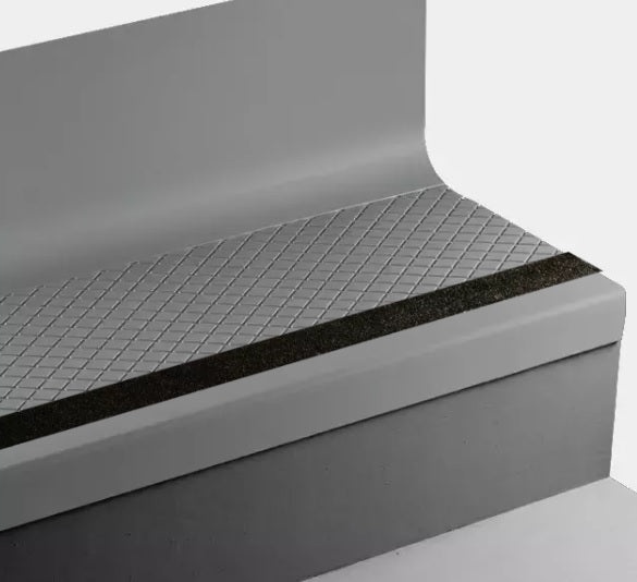 Johnsonite Medium Grey Diamond Rubber Stair Tread