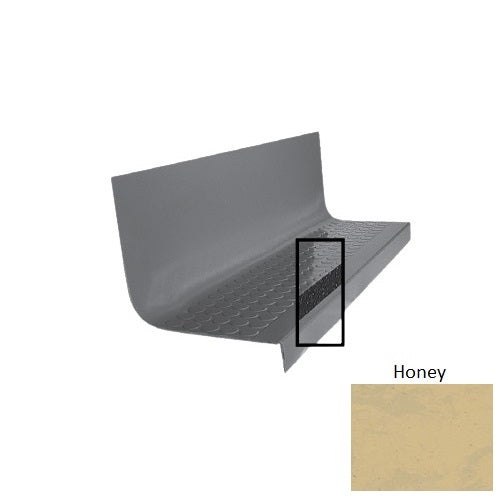 Evolving Styles Creative Elements Honey Type 1776 With Flush Ribbed / Smooth Insert Distinct Designs Rubber - 20 1/2" X 72" Stair Tread - Rgt Radial Ii Raised Disc Design