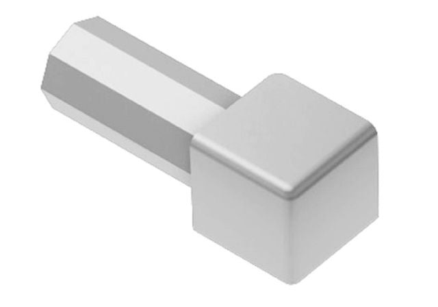 QUADEC 90-Degree Outside Corner PVC Tile Edging Trim – Light Grey