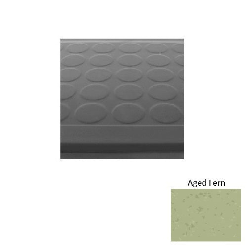 Symmetry 92 Aged Fern Low Profile Raised Circular Rubber (Sq) Stair Tread With Dupont Kevlar - Textured