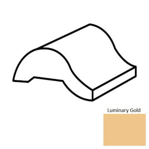 Keystones Unglazed Mosaic Luminary Gold Porcelain Floor Trim - 1" X 2" Swimming Pool Nosing - Matte