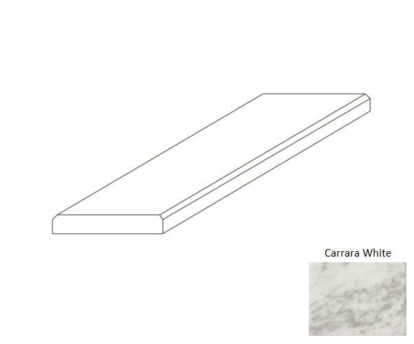 Carrara White Marble Threshold - 4" X 36" X 3/4" - Polished