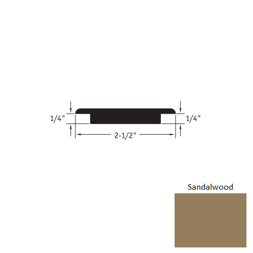 Johnsonite Sandalwood Vinyl Moulding / Trim