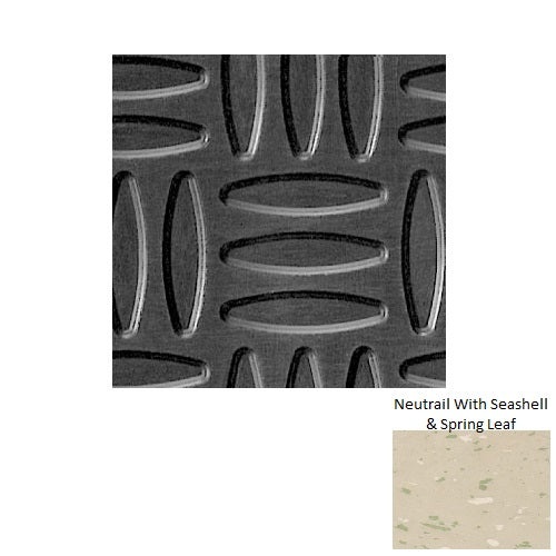 Spextones Neutrail With Seashell & Spring Leaf Wv Weave Rubber Distinct Designs Tile - Textured - 18" X 18"