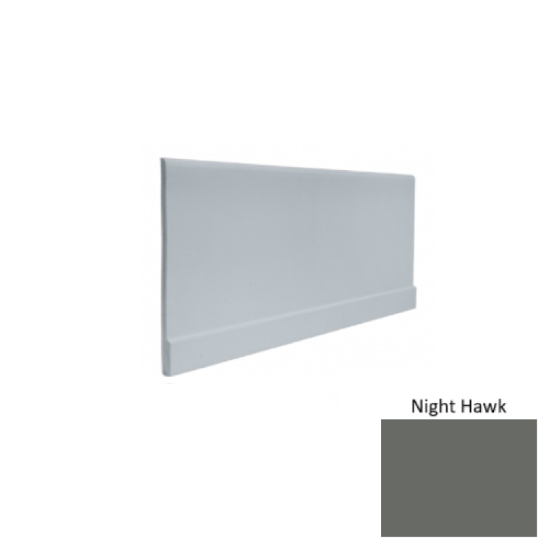 Contours #00 Simplicity Night Hawk Rubber Profiled Wall Base - Satin - 4" X 8 Ft