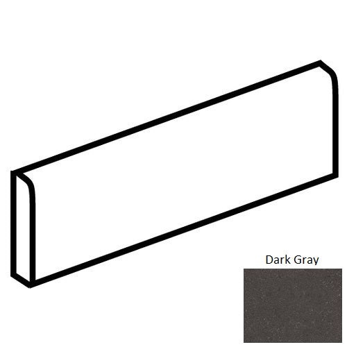 Anchorage Dark Gray Porcelain Floor & Wall Trim - 3" X 12" Bullnose