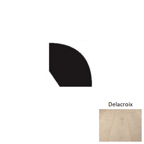 Louvre Delacroix Hardwood Moulding / Trim - 3/4" X 90" Quarter Round - Wire Brushed