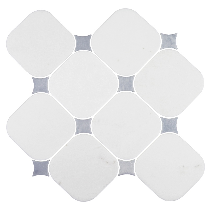 Thassos Blue Dot Natural Stone Mosaic - 1" X 1" - Honed