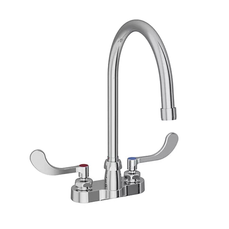 Lk406gn08t4 Chrome Deck Mount Kitchen Faucet - Double Handle / Two Holes - Chrome