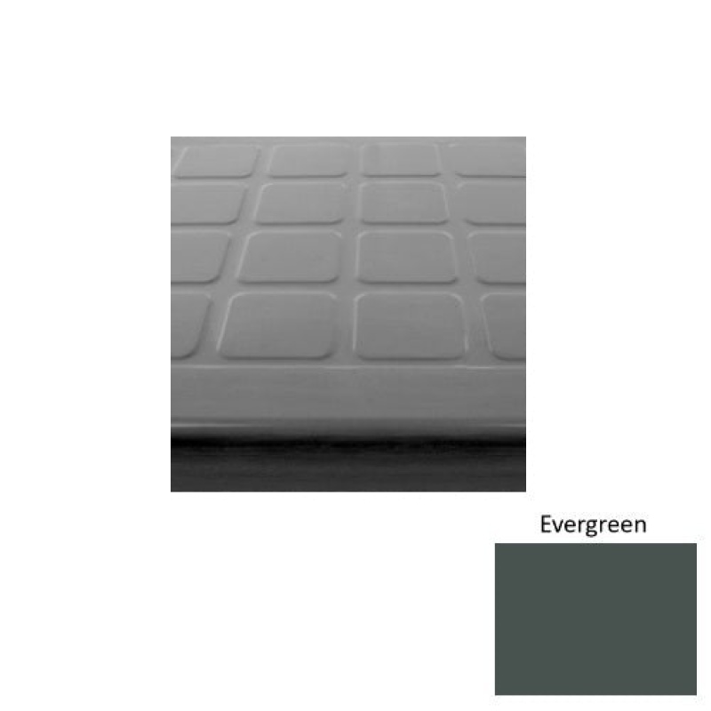Solid 94 Evergreen Raised Square Rubber (Sq) With Black Abrasive Strip Stair Tread - Textured