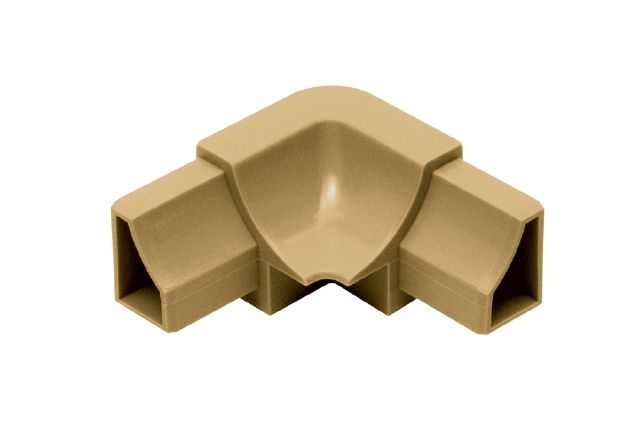 Dilex Hk 2 Way Inside Corner Plastic Pvc Tile Edging Trim - Light Beige - 1" X 2"