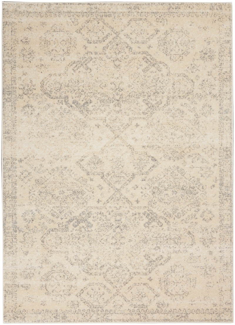 Tranquil Tra13 Beige / Grey Polypropylene Vintage Area Rug